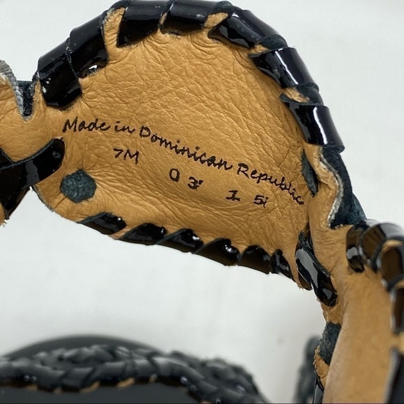 Jack Rogers Black Wedge Sandals Size 7 - Picture 6 of 8